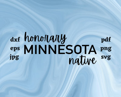 Honorary Minnesota Native SVG Cut File SVG Northern Light SVG 