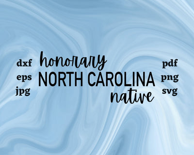 Honorary North Carolina Native SVG Cut File SVG Northern Light SVG 