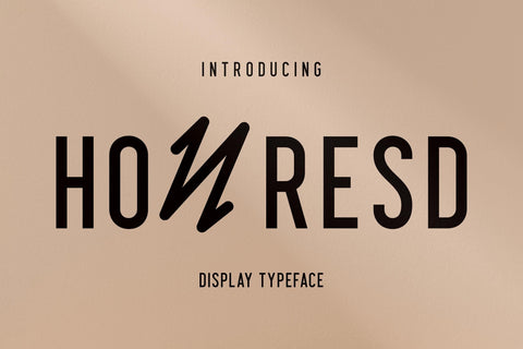 HONRESD Typeface Font Storytype Studio 