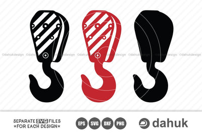 Hook crane svg,hook crane svg,crane silhouette,cricut cut files,svg,dxf,eps,png SVG dahukdesign 