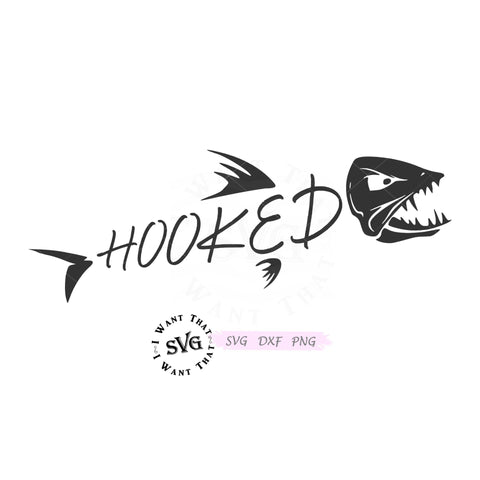 Hooked Fish SVG Cloth and Pine Designs 