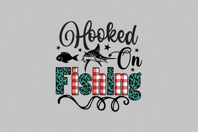 Hooked on Fishing Sublimation SVGArt 