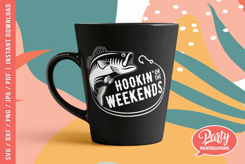 HOOKIN ON THE WEEKENDS | fishing, fisherman SVG SVG Partypantaloons 