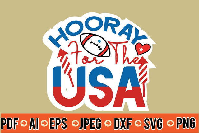 Hooray For The Usa Sticker SVG SVG MStudio 