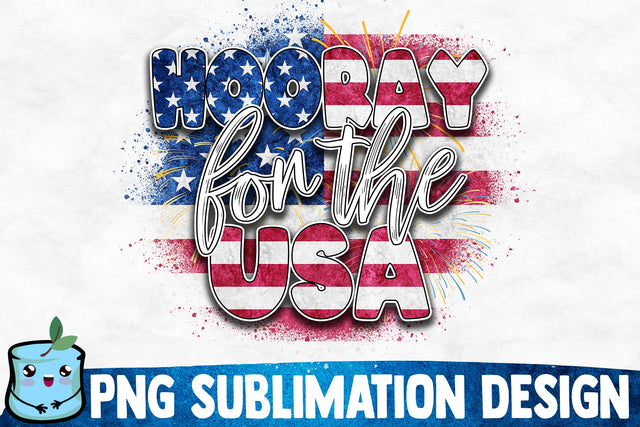 Hooray For The USA Sublimation Design Sublimation MintyMarshmallows 