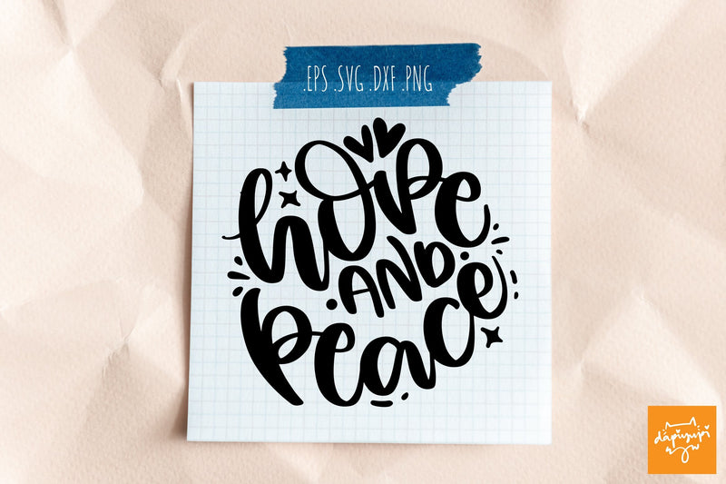 Hope And Peace SVG Motivational Round Quotes SVG dapiyupi store 