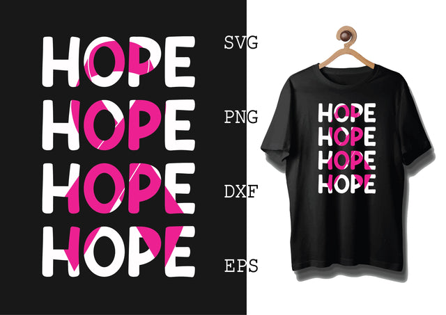 Hope Awareness Svg, Breast Cancer Awareness Svg SVG DesignTShirt 