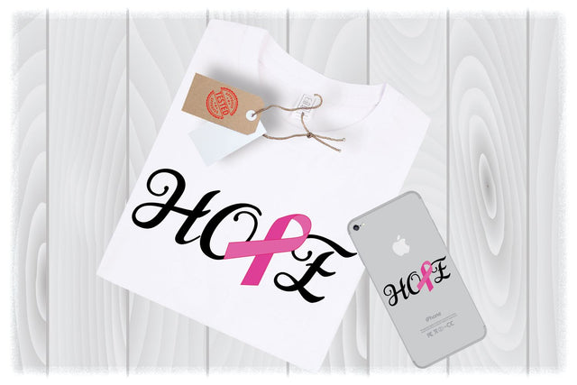 Hope Breast Cancer Awareness Ribbon SVG Files for Cricut Designs | Cancer SVG Files SVG My Sew Cute Boutique 