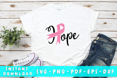 Hope Cancer Ribbon SVG SVG HappyDesignStudio 