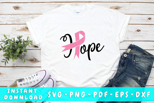 Hope Cancer Ribbon SVG SVG HappyDesignStudio 