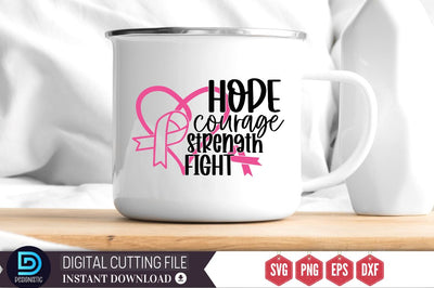 Hope courage strength fight SVG SVG DESIGNISTIC 