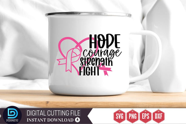 Hope courage strength fight SVG SVG DESIGNISTIC 