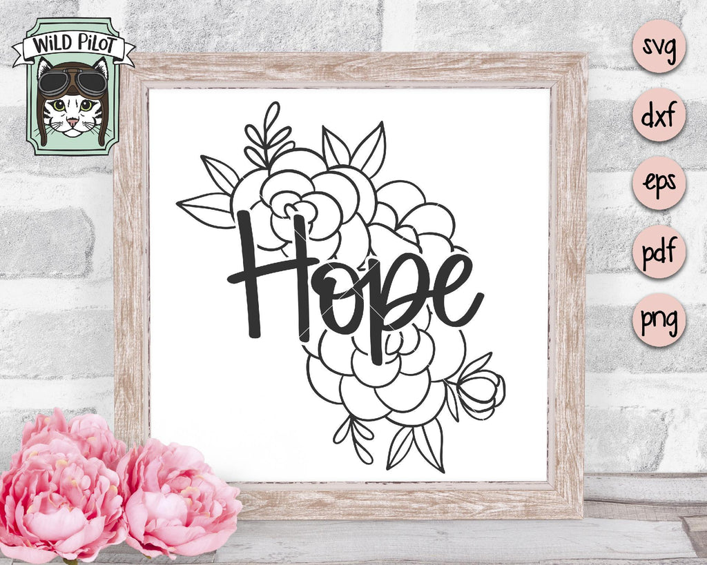 Hope Flower SVG Cut File - So Fontsy