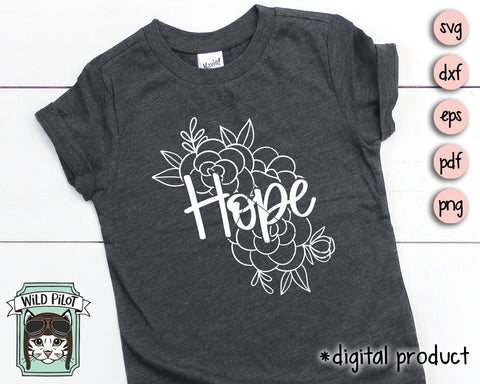 Hope Flower SVG Cut File SVG Wild Pilot 