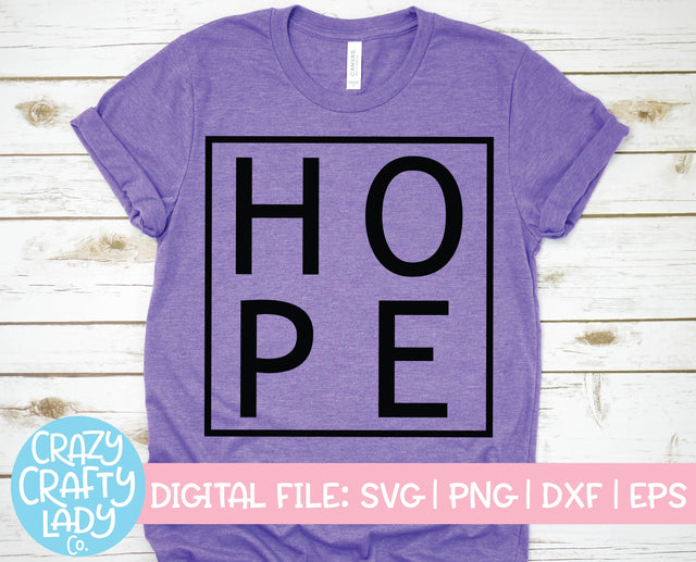 Hope | Inspirational SVG Cut File SVG Crazy Crafty Lady Co. 