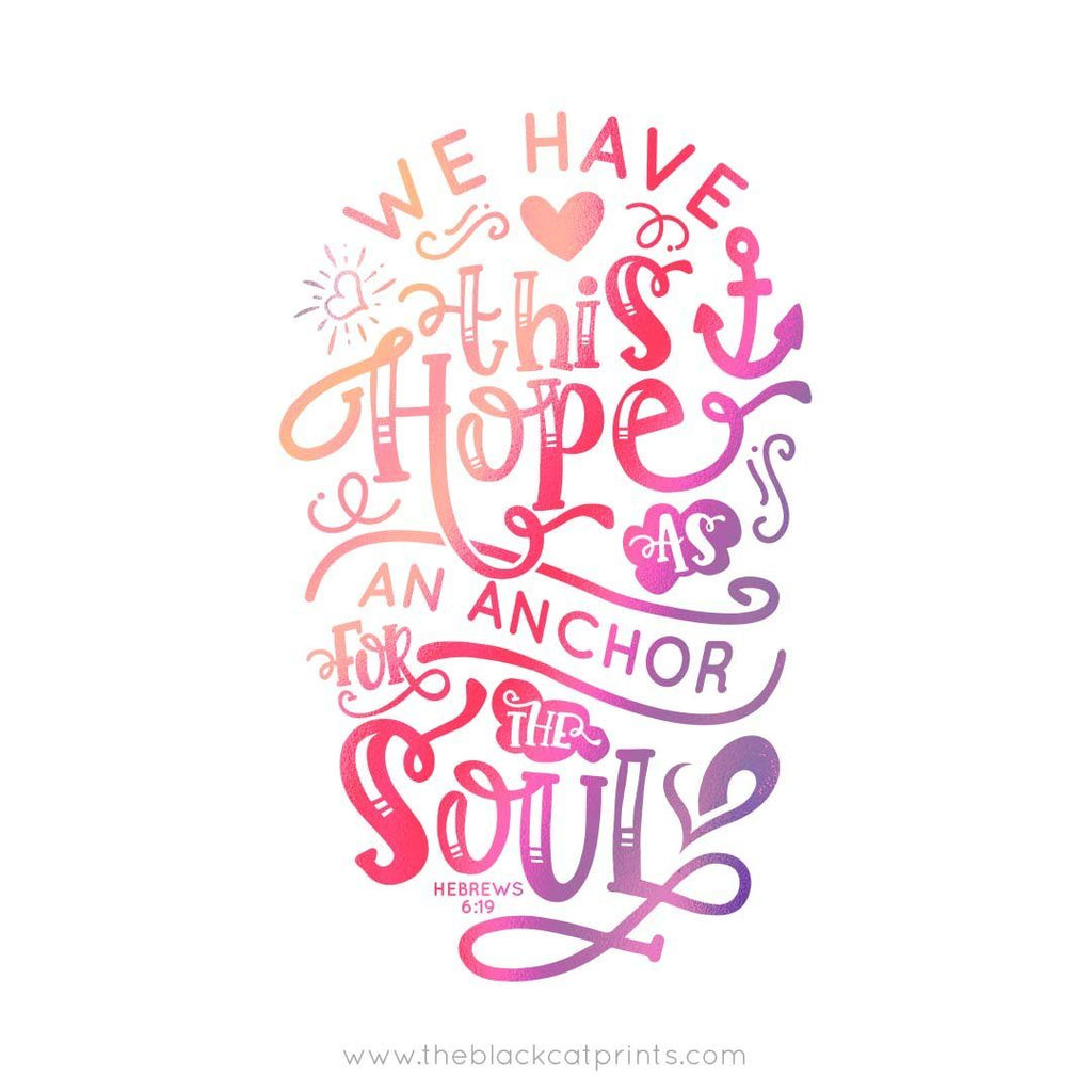 Hope Is An Anchor For The Soul | Bible Verse Cut File, Hebrews 6:19 ...