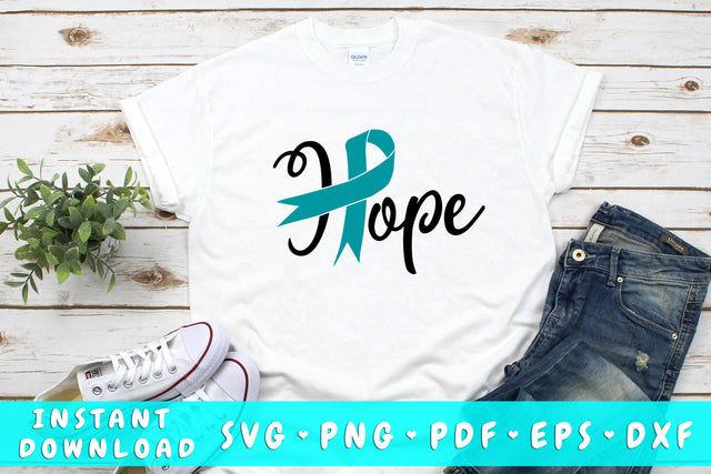 Hope Ovarian Cancer SVG SVG HappyDesignStudio 