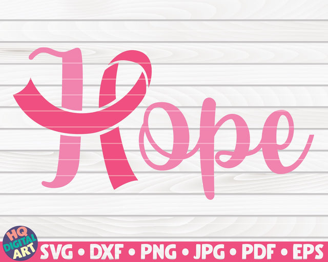 Hope SVG | Cancer awareness design SVG HQDigitalArt 