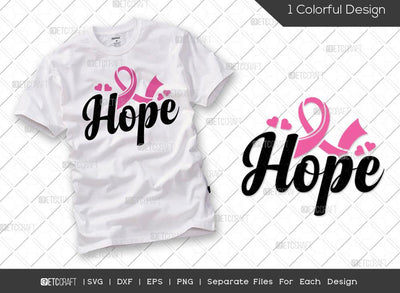 Hope SVG Cut File | Breast Cancer Svg | Fight Cancer Svg | Pink Ribbon Svg | Cancer Ribbon Svg | Breast Cancer Awareness Svg | Breast Cancer Quote Svg SVG ETC Craft 