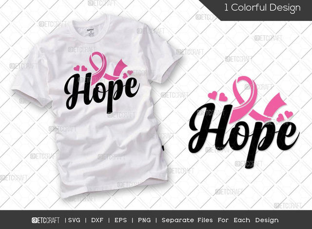 Hope SVG Cut File | Breast Cancer Svg | Fight Cancer Svg | Pink Ribbon Svg | Cancer Ribbon Svg | Breast Cancer Awareness Svg | Breast Cancer Quote Svg SVG ETC Craft 