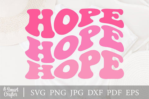 Hope svg, wavy style svg, EPS PNG Cricut Instant Download SVG Fauz 