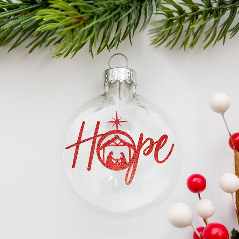 Hope with Nativity Scene Christmas SVG SVG Chameleon Cuttables 