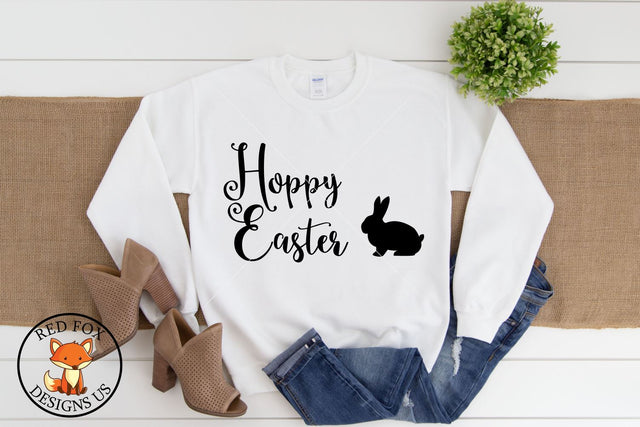 Hoppy Easter | Easter Spring | SVG PNG DXF | Easter Bunny SVG RedFoxDesignsUS 