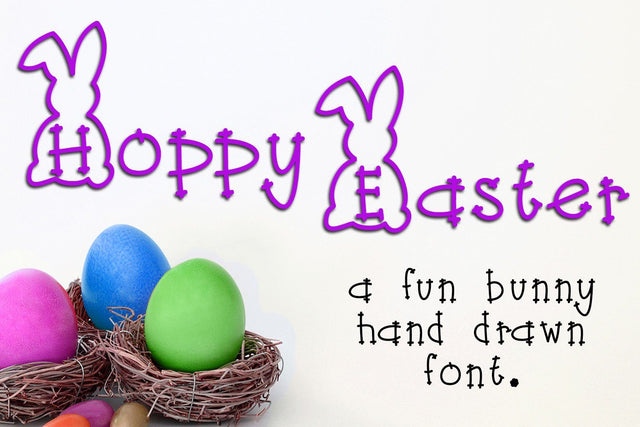 Hoppy Easter Font Design Shark