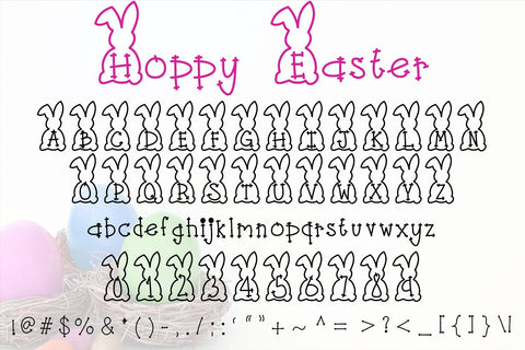 Hoppy Easter Font Design Shark 