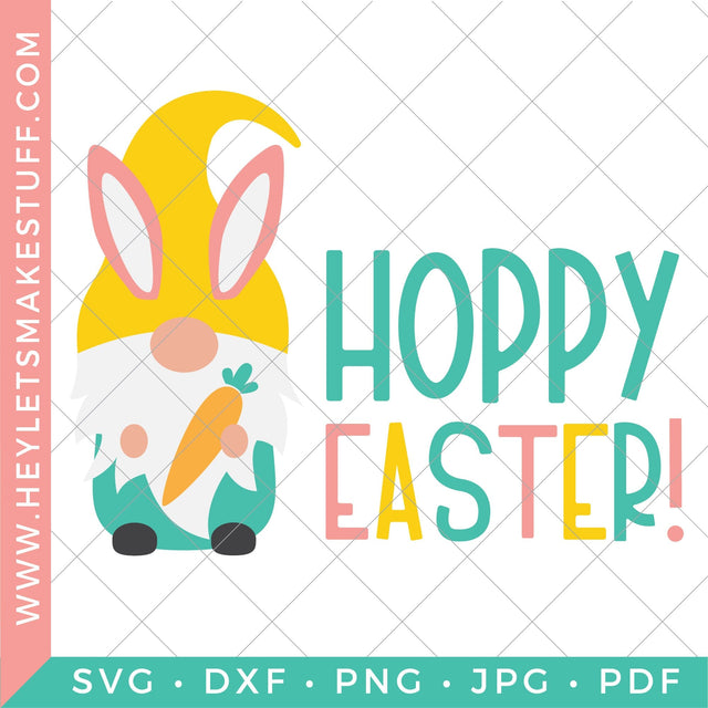 Hoppy Easter Gnome SVG Hey Let's Make Stuff 