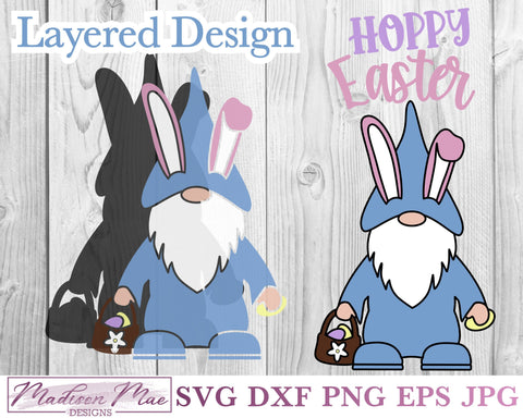 Hoppy Easter Gnome SVG SVG Madison Mae Designs 