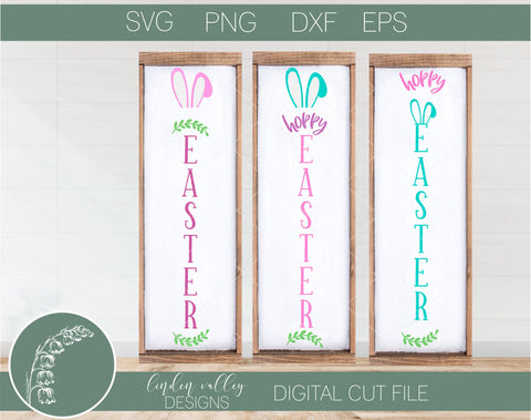 Hoppy Easter Mini Bundle Vertical Porch Signs Vol 1 SVG|Easter Mini Bundle|Vertical Porch Sign SVG Linden Valley Designs 