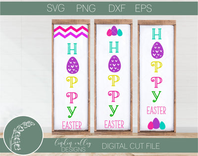 Hoppy Easter Mini Bundle Vertical Porch Signs Vol 2 SVG|Easter Mini Bundle|Vertical Porch Sign SVG Linden Valley Designs 