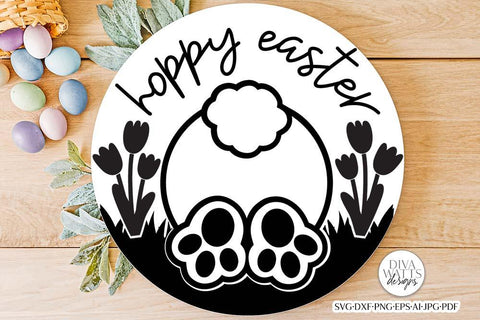 Hoppy Easter SVG | Easter Bunny Design SVG Diva Watts Designs 