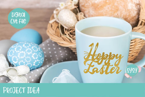 Hoppy Easter SVG | Easter Cake Topper Bunny SVG SVG OyoyStudioDigitals 