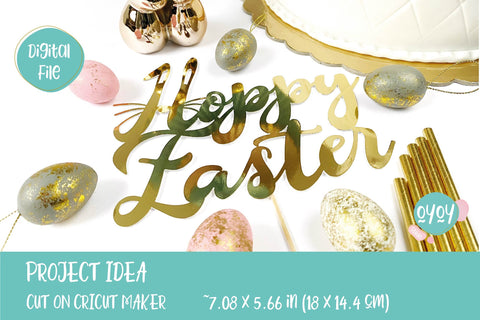 Hoppy Easter SVG | Easter Cake Topper Bunny SVG SVG OyoyStudioDigitals 