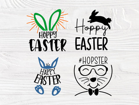 Hoppy Easter SVG, Easter Svg Png Eps Pdf Jpg Files for Cutting Machines Cameo Cricut, Bunny Ears Svg, Easter Signs Svg, Svg Cut Files SVG TonisArtStudio 