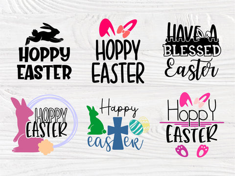Hoppy Easter SVG, Easter Svg Png Eps Pdf Jpg Files for Cutting Machines Cameo Cricut, Bunny Ears Svg, Easter Signs Svg, Svg Cut Files SVG TonisArtStudio 
