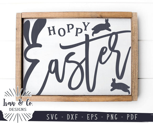 Hoppy Easter SVG Files | Easter Bunny | Happy Easter | Farmhouse SVG (969553470) SVG Ivan & Co. Designs 