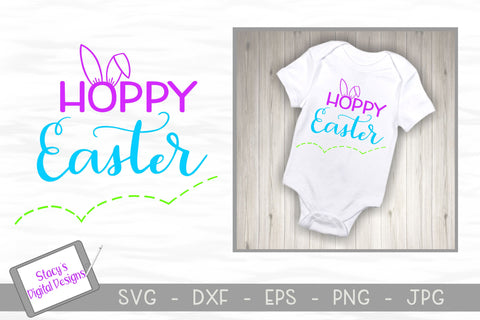 Hoppy Easter SVG - Handlettered Easter cut file SVG Stacy's Digital Designs 