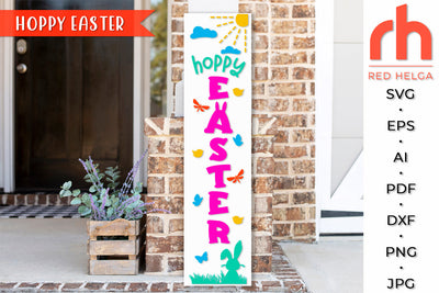 Hoppy Easter SVG - Porch Sign Cut File SVG RedHelgaArt 