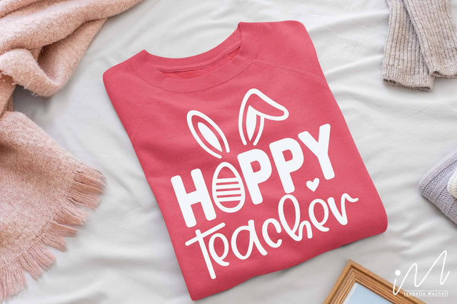 Hoppy teacher svg,Easter Teacher svg, Easter Teacher Shirt svg, Easter Shirt, Teacher Shirt, Funny Teacher Svg, Cool Teacher T-shirt svg, Kindergarten Teacher Svg SVG Isabella Machell 