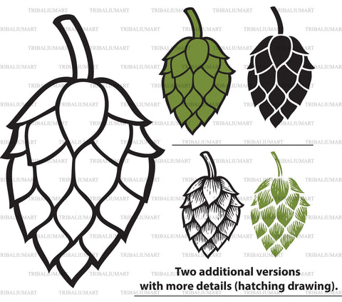 Hops (beer design) SVG TribaliumArtSF 