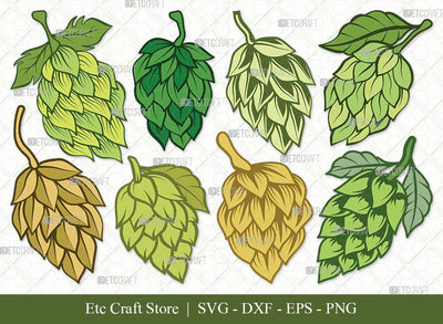 Hops Clipart SVG Cut File | Beer Hops Svg | Beer Gift Svg | Hops Plant Svg | Beer Man Svg | Hops Bundle | Hops Beer SVG | Eps | Dxf | Png SVG ETC Craft 