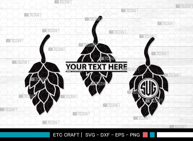 Hops Monogram SVG | Beer Hops Svg | Beer Gift Svg | Hops Plant Svg | Beer Man Svg | Hops Bundle | Hops Beer SVG | Hops Clipart SVG ETC Craft 