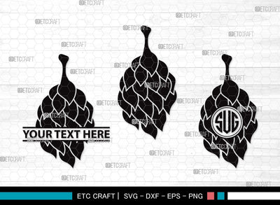 Hops Monogram SVG | Beer Hops Svg | Beer Gift Svg | Hops Plant Svg | Beer Man Svg | Hops Bundle | Hops Beer SVG | Hops Clipart SVG ETC Craft 