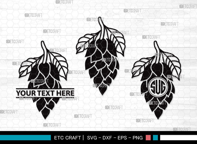 Hops Monogram SVG | Beer Hops Svg | Beer Gift Svg | Hops Plant Svg | Beer Man Svg | Hops Bundle | Hops Beer SVG | Hops Clipart SVG ETC Craft 