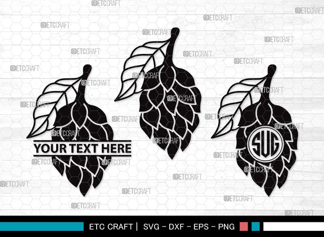 Hops Monogram SVG | Beer Hops Svg | Beer Gift Svg | Hops Plant Svg | Beer Man Svg | Hops Bundle | Hops Beer SVG | Hops Clipart SVG ETC Craft 