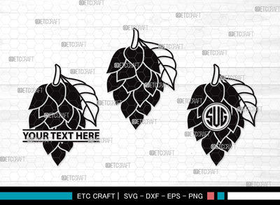 Hops Monogram SVG | Beer Hops Svg | Beer Gift Svg | Hops Plant Svg | Beer Man Svg | Hops Bundle | Hops Beer SVG | Hops Clipart SVG ETC Craft 
