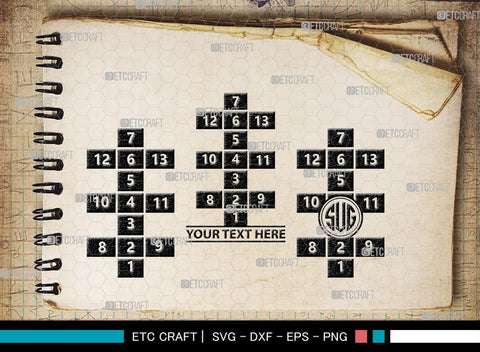 Hopscotch Monogram, Hopscotch Silhouette, Hopscotch SVG, Game Hopscotch Svg, Game Svg, Sensory Hallway Svg, Sensory Walk Svg, SB00427 SVG ETC Craft 